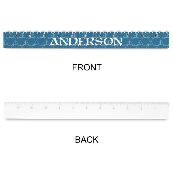 Rope Sail Boats Plastic Ruler - 12" - APPROVAL