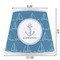 Rope Sail Boats Poly Film Empire Lampshade - Dimensions