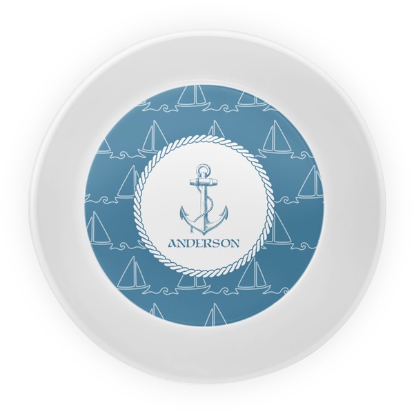 Rope Sail Boats Melamine Bowl - Center