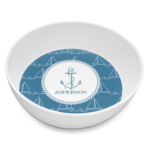 Custom Rope Sail Boats Melamine Bowl - 8 oz (Personalized)