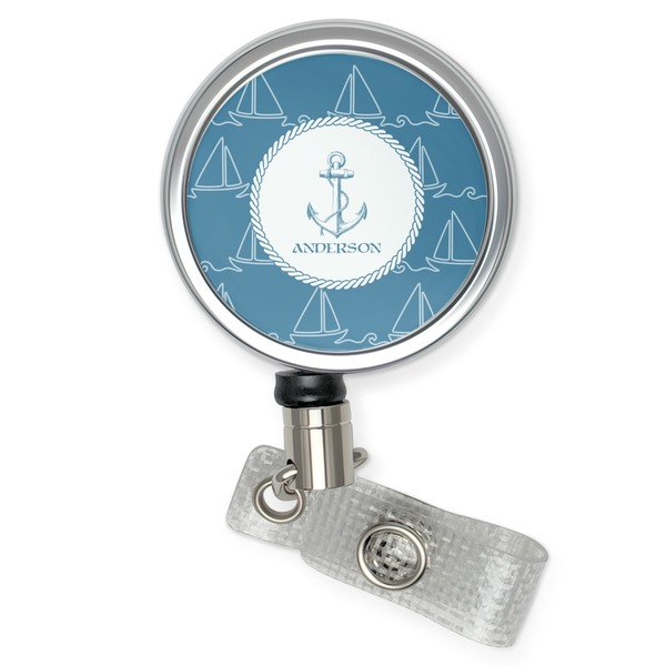 Custom Rope Sail Boats Retractable Badge Reel (Personalized)