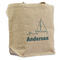 Rope Sail Boats Reusable Cotton Grocery Bag - Front View