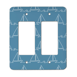Rope Sail Boats Rocker Style Light Switch Cover - Two Switch
