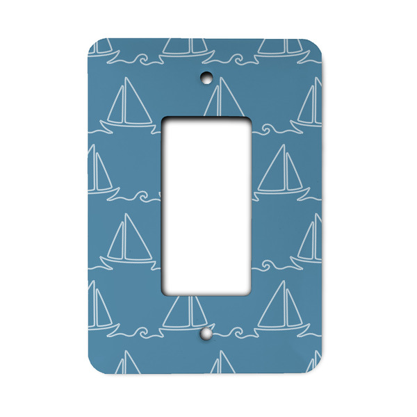 Custom Rope Sail Boats Rocker Style Light Switch Cover - Single Switch