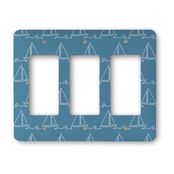 Rope Sail Boats Rocker Style Light Switch Cover - Three Switch