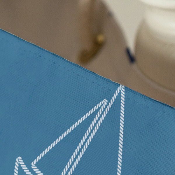 Rope Sail Boats Large Rope Tote - Close Up View