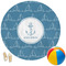 Rope Sail Boats Round Beach Towel (Personalized)