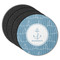 Rope Sail Boats Round Rubber Backed Coasters - Set of 4 (Personalized)