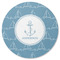 Rope Sail Boats Round Coaster Rubber Back - Single