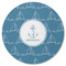 Rope Sail Boats Round Rubber Backed Coaster (Personalized)