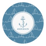 Rope Sail Boats Round Decal - Small (Personalized)