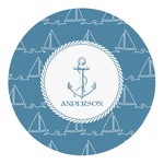Rope Sail Boats Round Decal - Small (Personalized)