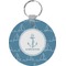 Rope Sail Boats Round Plastic Keychain (Personalized)