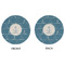 Rope Sail Boats Round Linen Placemats - APPROVAL (double sided)