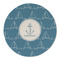 Rope Sail Boats Round Linen Placemats - FRONT (Double Sided)