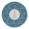 Rope Sail Boats Round Linen Placemats - FRONT (Single Sided)