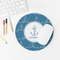Rope Sail Boats Round Mousepad - LIFESTYLE 2