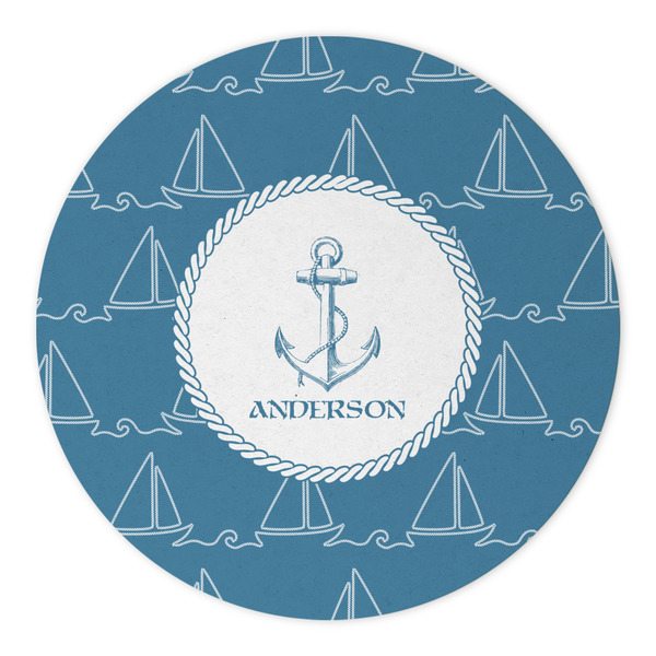 Rope Sail Boats Round Paper Coaster - Approval