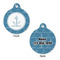 Rope Sail Boats Round Pet Tag - Front & Back
