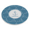 Rope Sail Boats Round Stone Trivet - Angle View