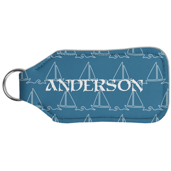 Rope Sail Boats Sanitizer Holder Keychain - Large (Back)