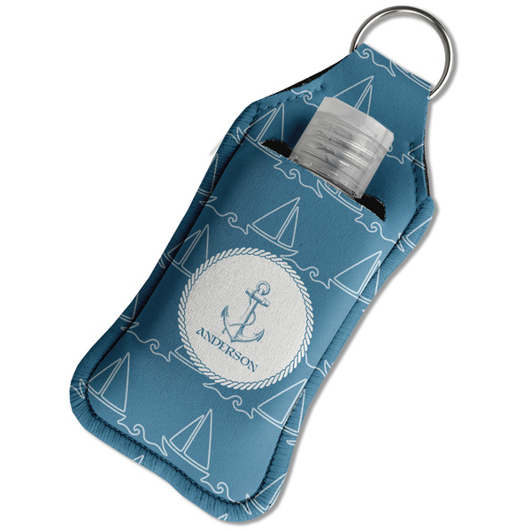 Rope Sail Boats Sanitizer Holder Keychain - Large in Case
