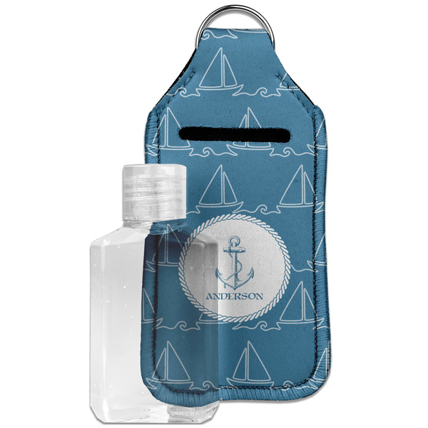Custom Rope Sail Boats Hand Sanitizer & Keychain Holder - Large (Personalized)