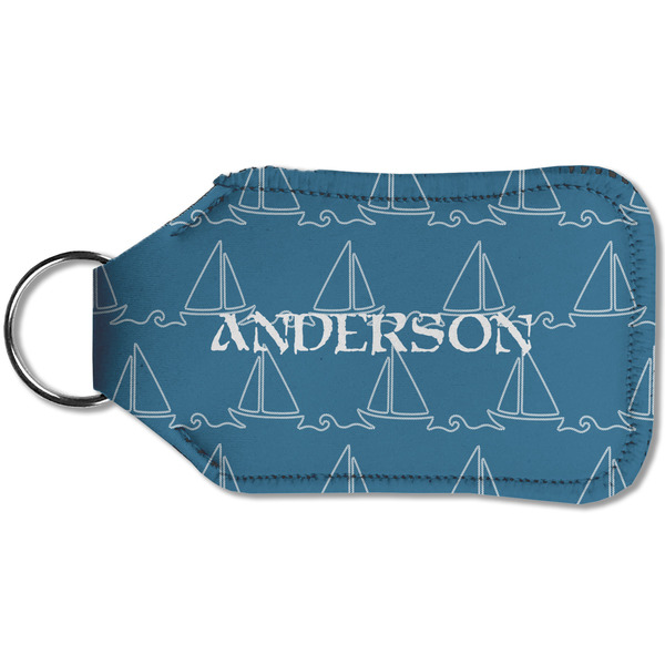 Rope Sail Boats Sanitizer Holder Keychain - Small (Back)