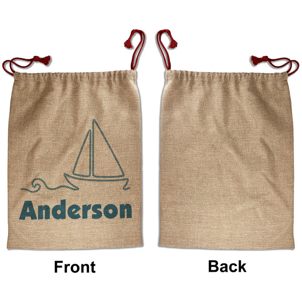 Rope Sail Boats Santa Bag - Approval - Front