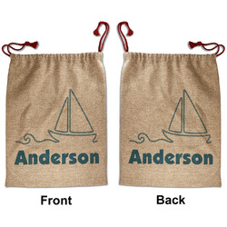 Rope Sail Boats Santa Sack - Front & Back (Personalized)