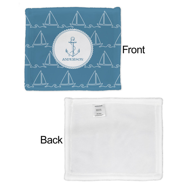 Rope Sail Boats Security Blanket - Front & White Back View