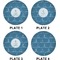 Rope Sail Boats Set of Lunch / Dinner Plates (Approval)