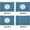 Rope Sail Boats Set of Rectangular Appetizer / Dessert Plates (Approval)