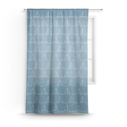 Rope Sail Boats Sheer Curtain (Personalized)