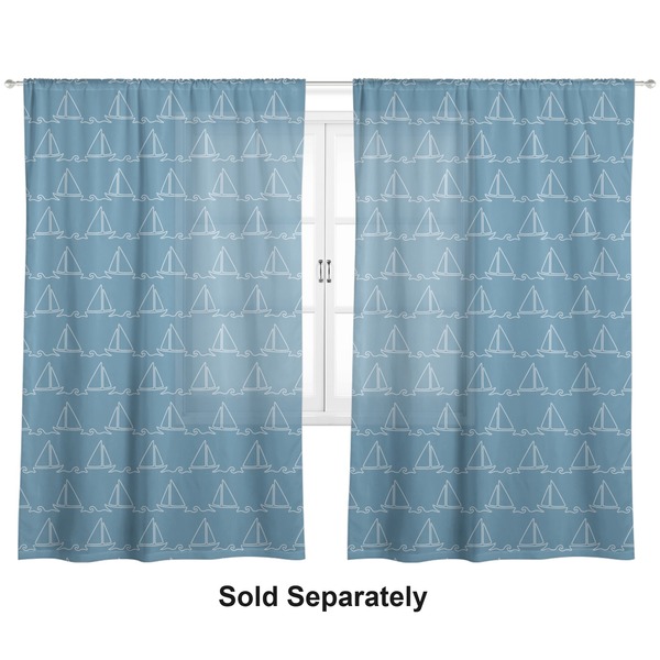 Rope Sail Boats Sheer Curtains
