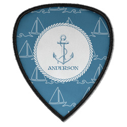 Rope Sail Boats Iron on Shield Patch A w/ Name or Text