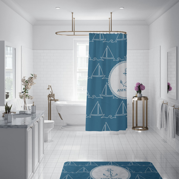 Rope Sail Boats Shower Curtain - Custom Size
