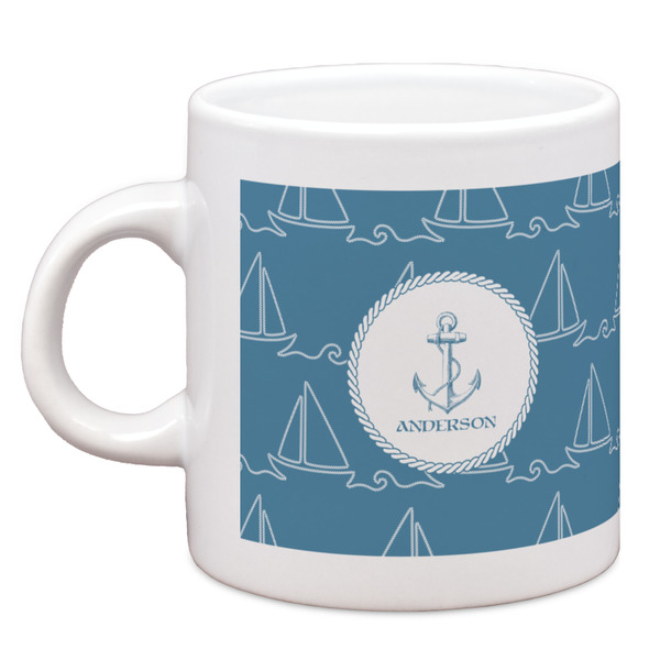 Custom Rope Sail Boats Espresso Cup (Personalized)