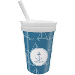Rope Sail Boats Sippy Cup with Straw (Personalized)