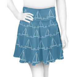 Rope Sail Boats Skater Skirt - 2X Large