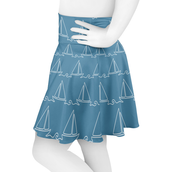 Rope Sail Boats Skater Skirt - Side
