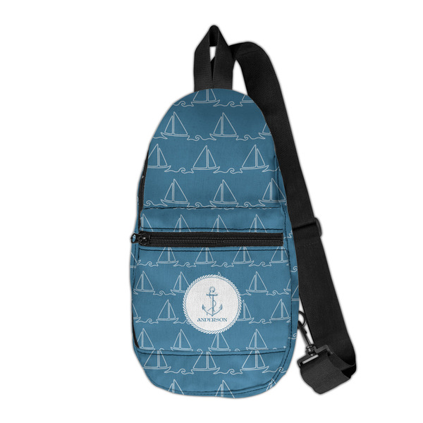 Custom Rope Sail Boats Sling Bag (Personalized)