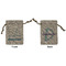 Rope Sail Boats Small Burlap Gift Bag - Front & Back (Personalized)