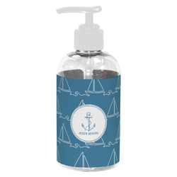 Rope Sail Boats Plastic Soap / Lotion Dispenser (8 oz - Small - White) (Personalized)