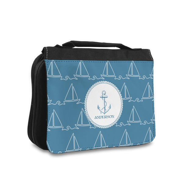 Custom Rope Sail Boats Toiletry Bag - Small (Personalized)