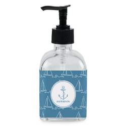 Rope Sail Boats Glass Soap & Lotion Bottle - Single Bottle (Personalized)