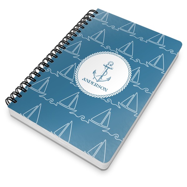 Rope Sail Boats Spiral Journal 7 x 10 - Main
