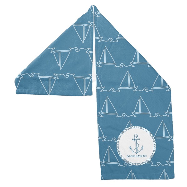 Rope Sail Boats Sports Towel Folded - Both Sides Showing