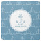 Rope Sail Boats Square Rubber Backed Coaster (Personalized)