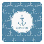 Rope Sail Boats Square Decal - XLarge (Personalized)